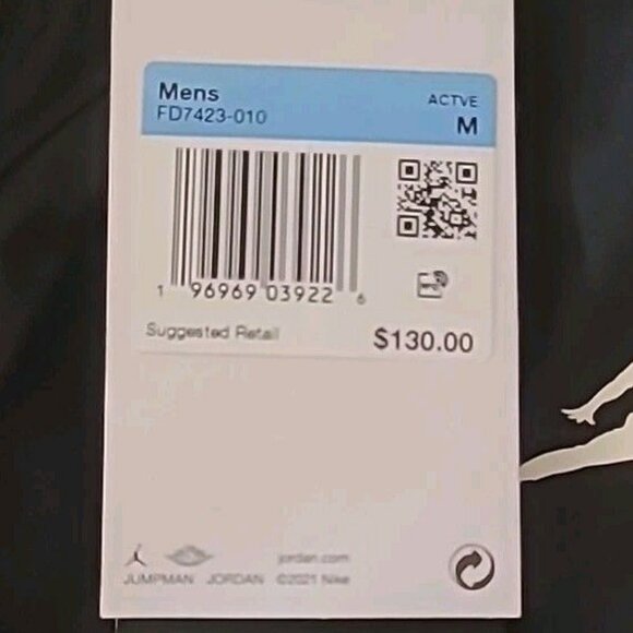 Nike Air Jordan Flight MVP Men's Size Medium Full Zip Black Jacket FD7423-010 - Picture 2 of 6